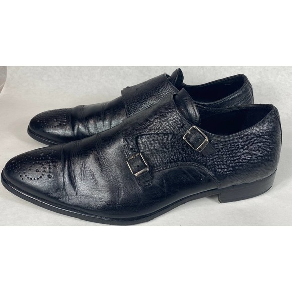Le Bottier Depuis 1965 Mens SZ 45 US11 Black Shoes all Leather buckle Monk Strap main image 6